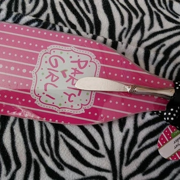 NEW Glass Gift Party Girl Cutting Board Cheese server - Picture 5 of 7